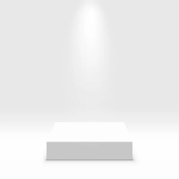 展示のための白の表彰台 — ストックベクタ