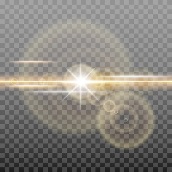 Soleil doré brillant — Image vectorielle