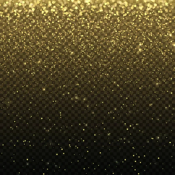 Zlatý třpyt částice — Stockový vektor