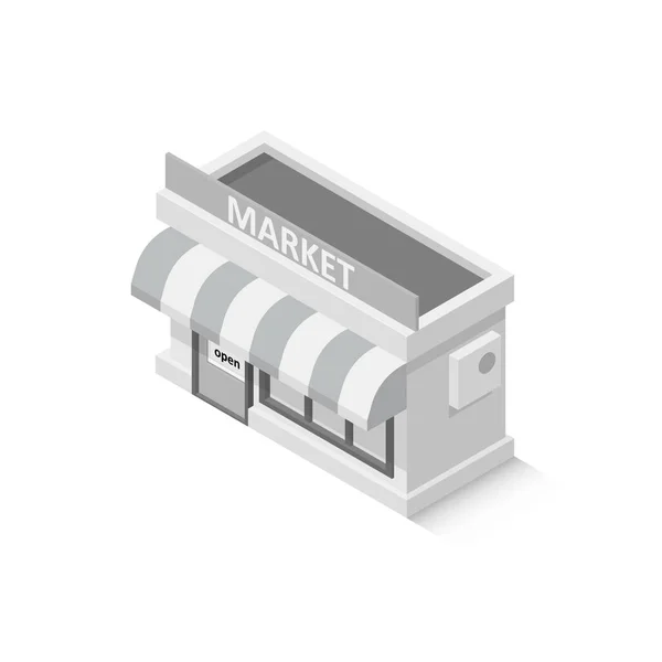 Isometric shop market — Stock Vector