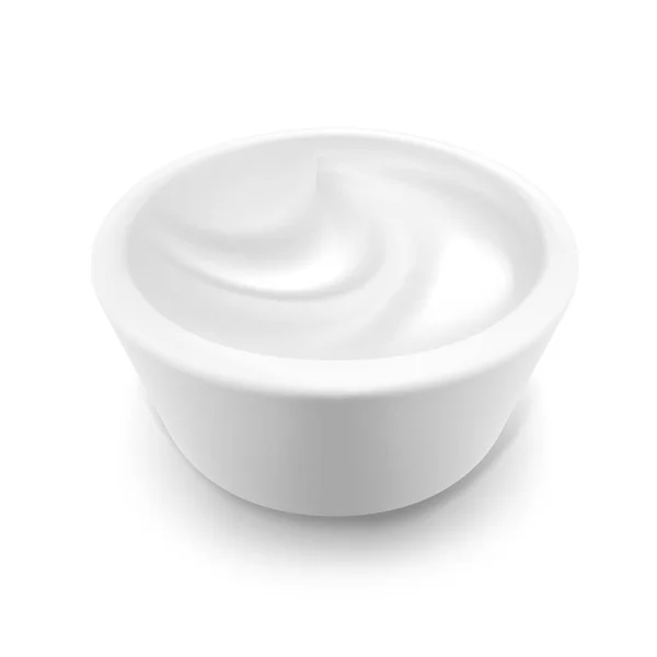酸奶油。在白色背景上隔离的插图 — 图库矢量图片