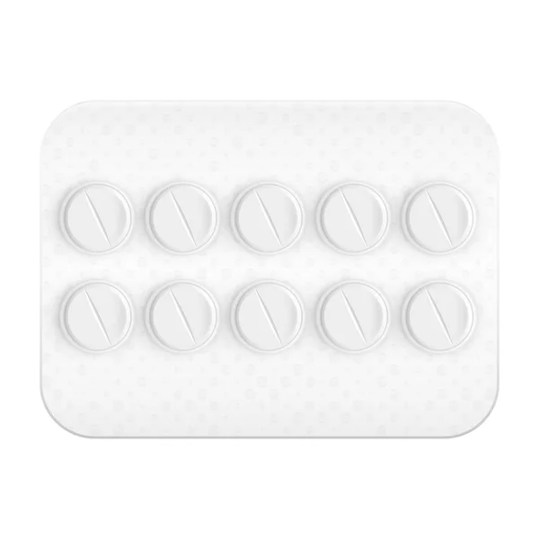 Realistische Pillen. Abbildung isoliert auf Hintergrund — Stockvektor