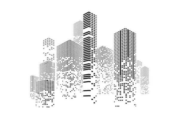 Budova a město ilustrace. — Stockový vektor