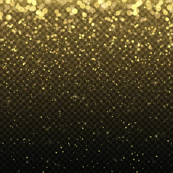 Guld glitter partiklar — Stock vektor