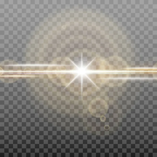 Soleil doré brillant — Image vectorielle