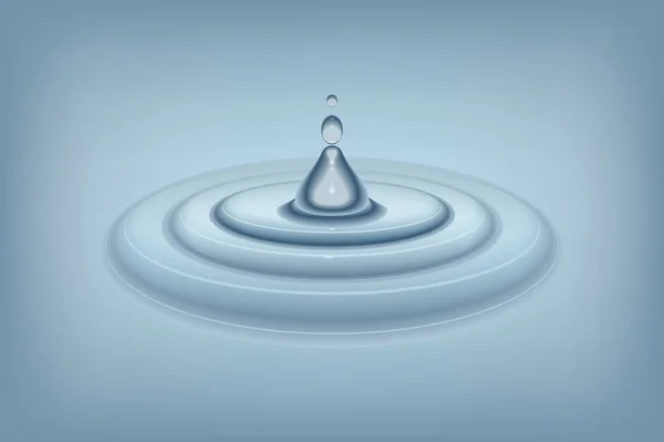 Fallande vattendroppe — Stock vektor