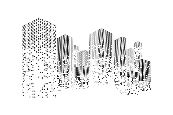 Edilizia e illustrazione della città . — Vettoriale Stock