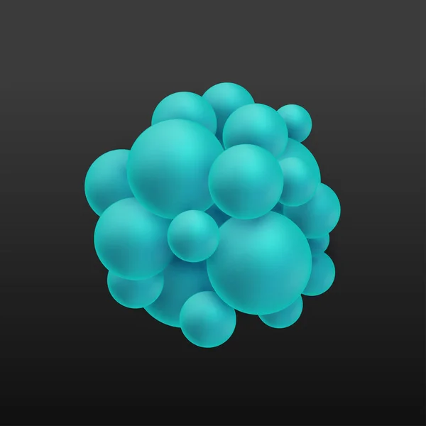 Abstracte Structuur Van Moleculen Met Deeltjes Atomen Grafisch Concept Voor — Stockvector