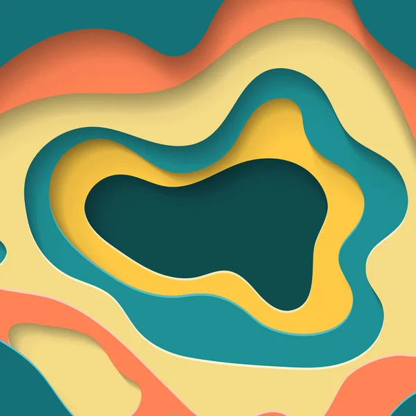 Papier coloré avec des formes coupées — Image vectorielle