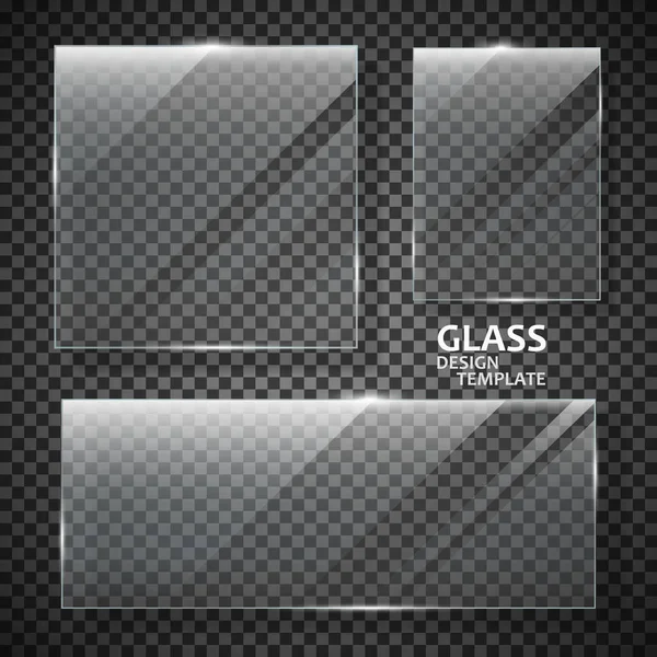 Glasplatten Set — Stockvektor