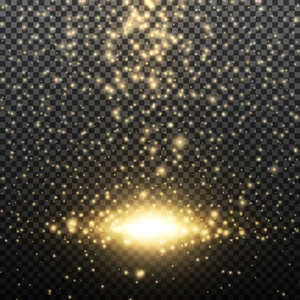 Particules de paillettes d'or — Image vectorielle