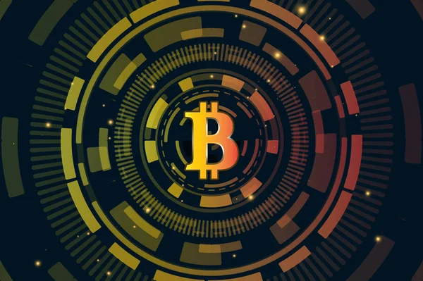 Bitcoin Digitális Valuta Futurisztikus Digitális Pénzt Koncepció Kialakítása Érintse Meg — Stock Vector