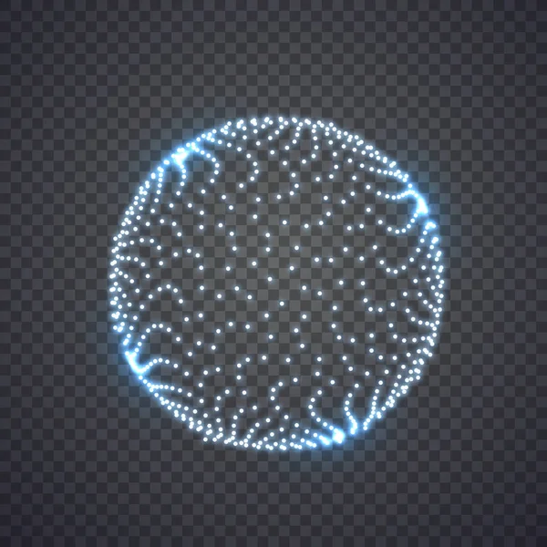 由点组成的抽象球体 — 图库矢量图片