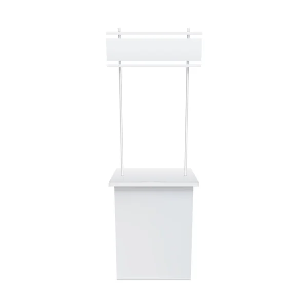 Commerce Détail Stand Illustration Isolée Sur Fond Blanc Concept Graphique — Image vectorielle