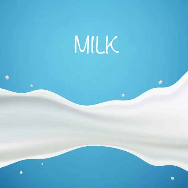 Spritzwelle bei Milch oder Joghurt — Stockvektor