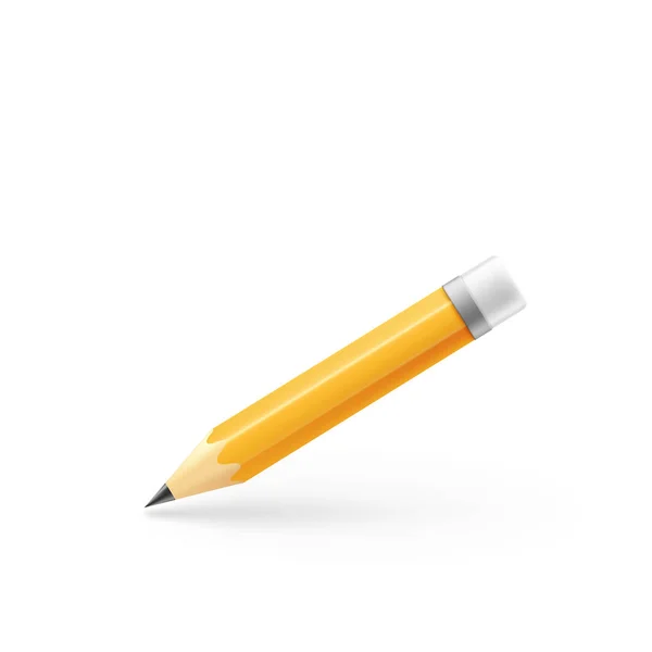 Realistic pencil icon — Stock Vector
