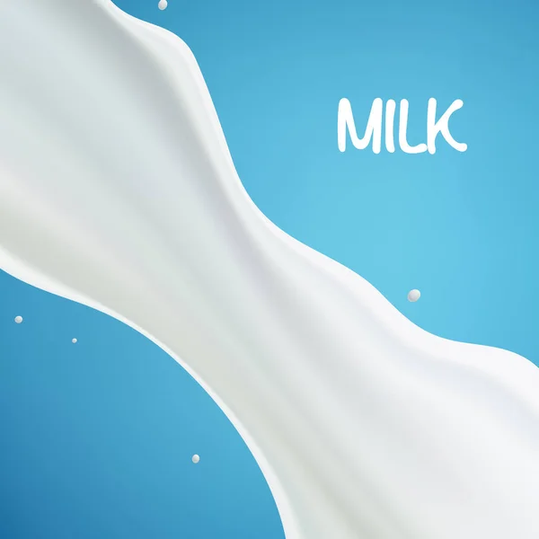 Onda salpicada de leite ou iogurte — Vetor de Stock