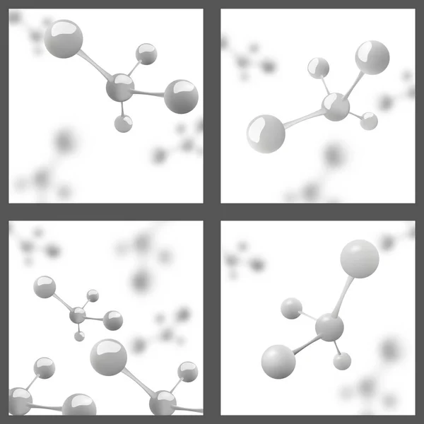 Diseño de moléculas abstractas — Archivo Imágenes Vectoriales