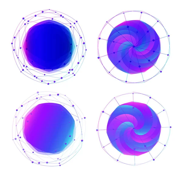 Formes modernes polygonales basses abstraites — Image vectorielle