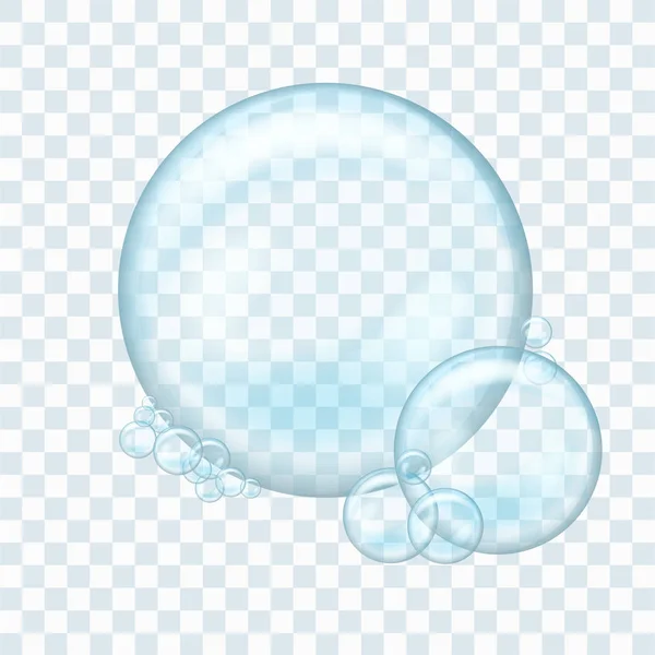 Water zeepbellen — Stockvector