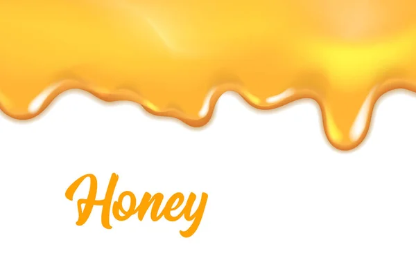 Goteo miel fondo — Vector de stock