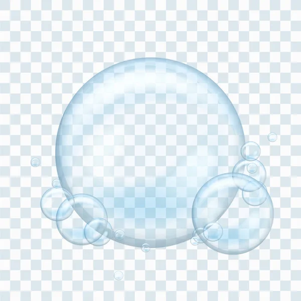 Water zeepbellen — Stockvector