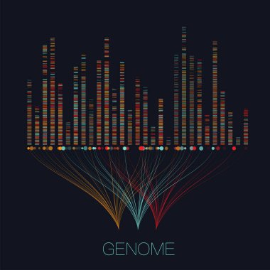 Big genomic data visualization clipart
