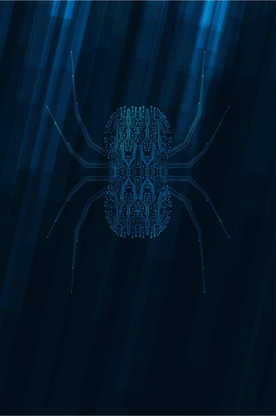 Abstraktní pavouk ilustrace — Stockový vektor