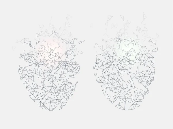 Linien, die mit Denkern verbunden sind — Stockvektor