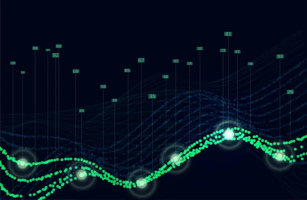 Grote data algoritmen visualisatie — Stockvector