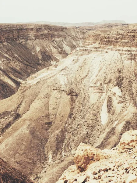 Vista do deserto da Masada — Fotografia de Stock