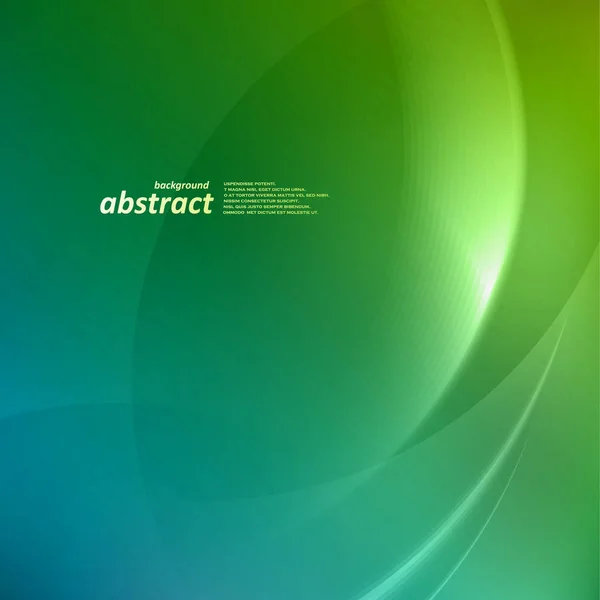 Fondo verde abstracto con líneas de luz — Vector de stock