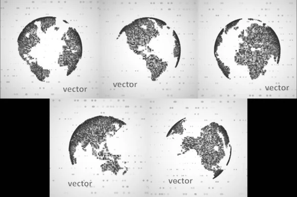 Teknik bild av världen — Stock vektor