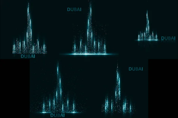 Imagem de tecnologia de Dubai —  Vetores de Stock
