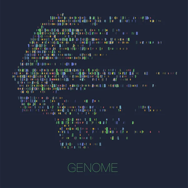 Visualização de grandes dados genômicos — Vetor de Stock