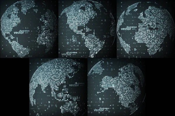 Imagem de tecnologia de globo —  Vetores de Stock