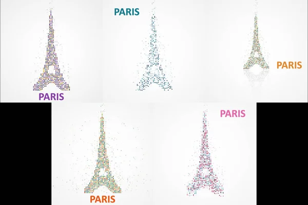 巴黎的技术形象 — 图库矢量图片