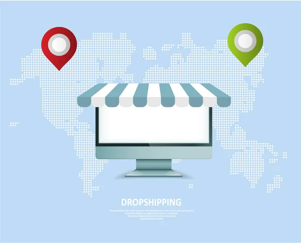 Drop Shipping concept — Stockvector