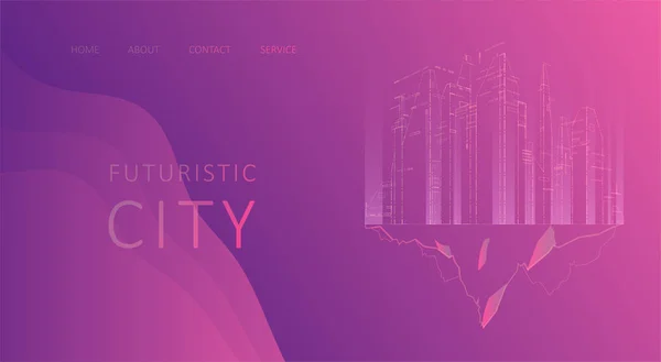 Banner de landing page abstrato — Vetor de Stock