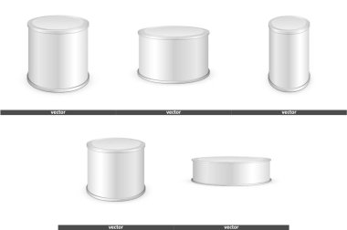 Metal tin can, canned food clipart