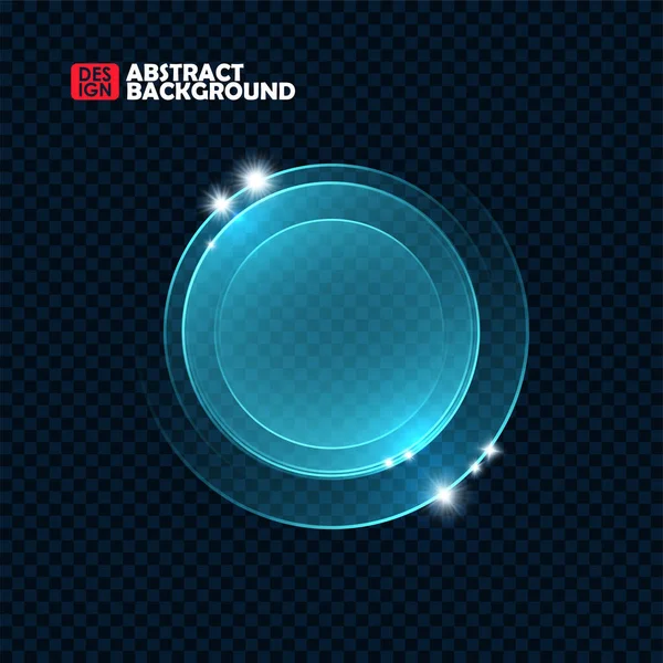 Abstract Energy Luminous Glow Circles Background Blue Glowing Lines Graphic — Stock Vector