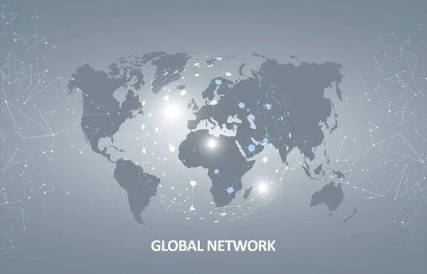 Antecedentes Tecnología Global Abstracta Visualización Digital Datos Concepto Gráfico Para — Vector de stock