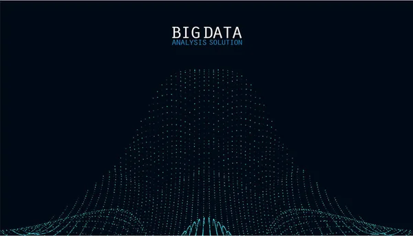 Visualizzazione Astratta Dell Infografica Rappresentazione Codice Big Data Rete Futuristica — Vettoriale Stock