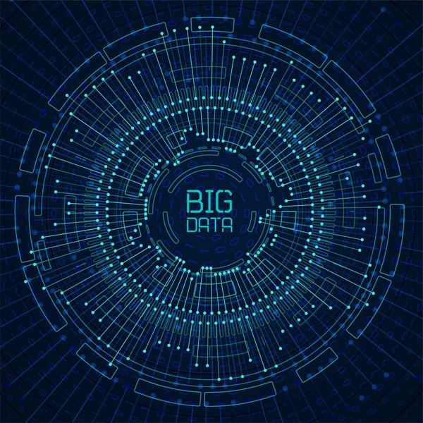Visualização Abstrata Big Data Representação Código Big Data Rede Futurista —  Vetores de Stock