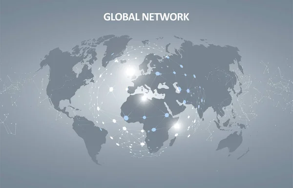 Antecedentes Tecnología Global Abstracta Visualización Digital Datos Concepto Gráfico Para — Vector de stock