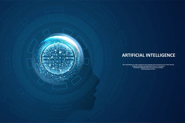 Illustration Intelligence Artificielle Intelligence Artificielle Concept Apprentissage Automatique Code Informatique — Image vectorielle