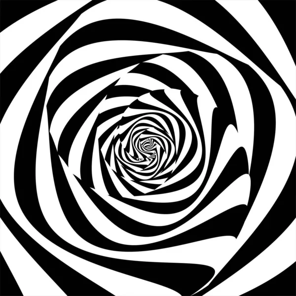 螺旋形抽象背景 动态光学艺术 为您的设计提供图形化概念 — 图库矢量图片