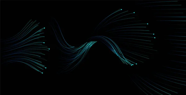 Abstracte Golflijnen Die Stromen Voor Datatransmissie Visualisatie Grafisch Concept Voor — Stockvector