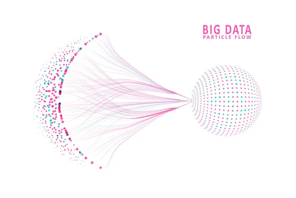 Visualización Abstracta Infografías Representación Código Big Data Red Futurista Analítica — Vector de stock