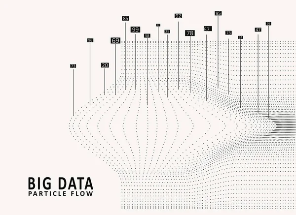 Visualización Abstracta Infografías Representación Código Big Data Red Futurista Analítica — Archivo Imágenes Vectoriales